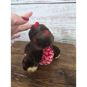 Ganz Dinosaur Cocoa Webkinz Stuffed Plush Toy Brown Pink no code